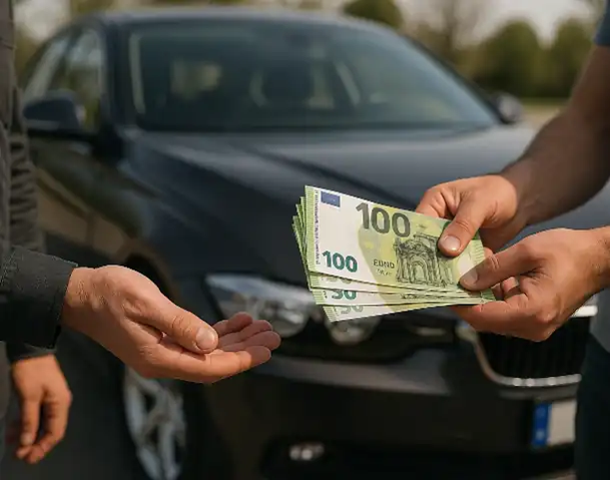 Sicherer Barkauf beim Autoankauf in Stuhr, der eine sofortige Auszahlung für Ihr Fahrzeug bietet.